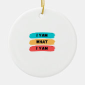 アイヤムイヤムイヤムアイヤムおもしろいクラシック セラミックオーナメント (正面)