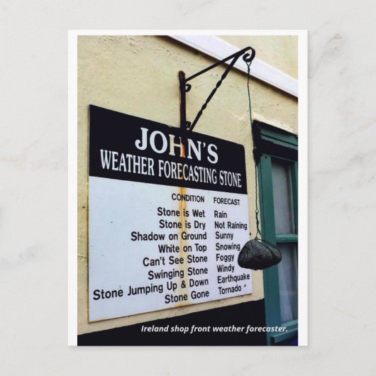 アイユーモアのあるルランド気象予報石 ポストカード (正面)