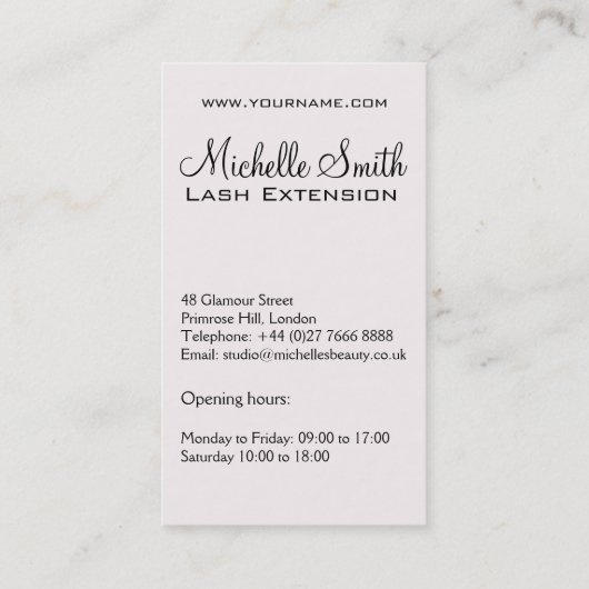 アイライナー·ラッシュ·エクステンション·名刺付きアイ 名刺 (裏面)