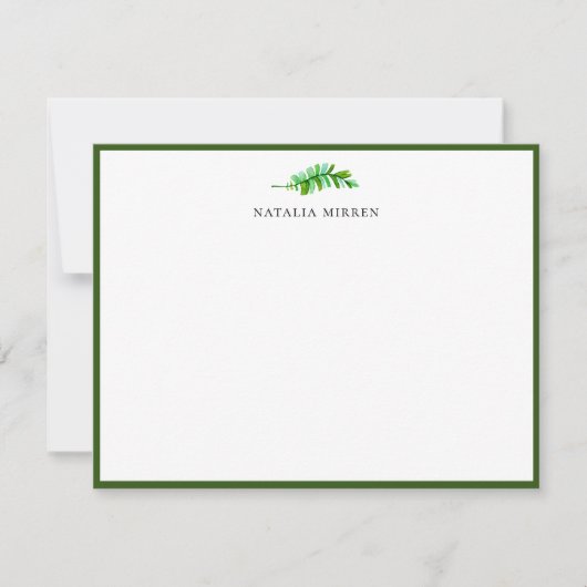 アイラエレガントンドパームブランチ ノートカード (正面)