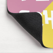 アイラカラフルブスクールガールピンクカスタム文字 マウスパッド (コーナー)