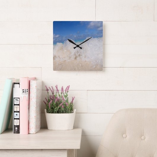 アイラカリブのンドウェーブラブ2 スクエア壁時計 (読書スペース)