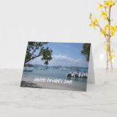 アイラカリブのンドハーバー父の日の写真 カード (黄色い花)