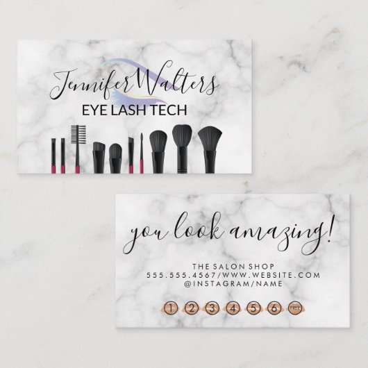 アイラッシュとブラシロイヤリティカード ロイヤリティカード (正面/裏面)