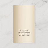 アイラッシュエクステンションクラッシーブルー&金ゴールド モダン 名刺 (裏面)