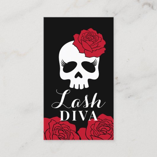 アイラッシュエクステンションラッシュサロン美しいフローラスカル 名刺 (正面)