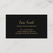 アイラッシュエクステンションラッシュバーブラック&金ゴールドロイヤリティ ロイヤリティカード (裏面)