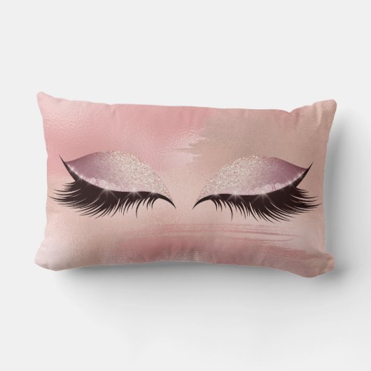 アイラッシュグリッターグラムメイクアップ赤面ストークスグラム ランバークッション (裏面)