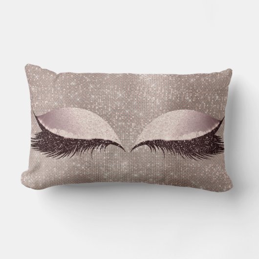 アイラッシュグリッタースリープグラムメイク赤面セイン ランバークッション (正面)