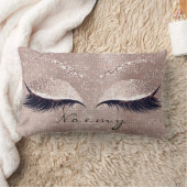 アイラッシュグリッターブラックグラムメイクアップNameSequin ランバークッション (ブランケット)