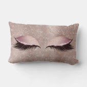 アイラッシュグリッターブラックグラムメイク赤面セイン ランバークッション (裏面)