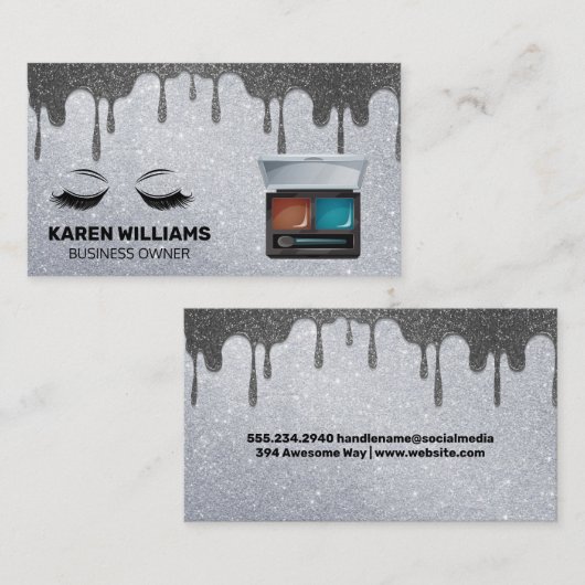 アイラッシュグリッター |メイクアップキット |グリッター滴 名刺 (正面/裏面)