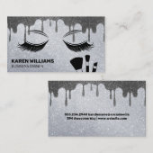 アイラッシュグリッター |メイクアップブラシ |グリッター滴 名刺 (正面/裏面)