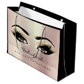 アイラッシュシャンパイグネメイクアップ美しいブライダル ラージペーパーバッグ (正面アングル)