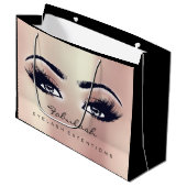 アイラッシュバラピンクメイクアップグリッター美しい化粧料 ラージペーパーバッグ (正面アングル)