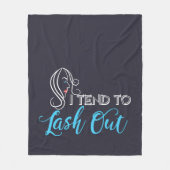 アイラッシュメイクアップアーティストおもしろいギャグ フリースブランケット (正面)