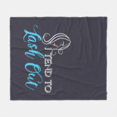 アイラッシュメイクアップアーティストおもしろいギャグ フリースブランケット (正面(横))