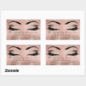 アイラッシュメイクアップRSVP美しいスインバラ金ゴールドグリッター 長方形シール (シート)