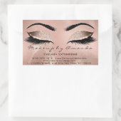 アイラッシュメイクアップRSVP美しいスインバラ金ゴールドグリッター 長方形シール (バッグ)