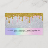 アイラッシュ |グリッター滴 |メイクアップアーティスト 名刺 (裏面)