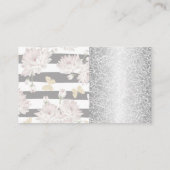 アイラッシュ |花柄の蝶 |テクスチャ 名刺 (裏面)