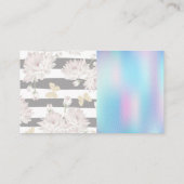 アイラッシュ |花柄の蝶 |メイクアップキット 名刺 (裏面)