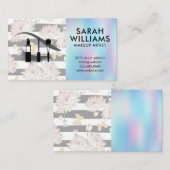 アイラッシュ |花柄の蝶 |メイクアップキット 名刺 (正面/裏面)