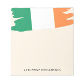 アイラパーソナライズされたンドアイルランド国旗 ノートパッド (正面)