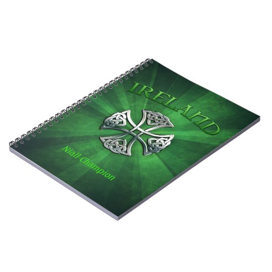 アイラパーソナライズされたンドケルト十字 ノートブック (左側)