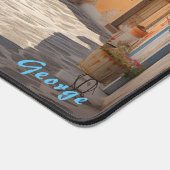 アイラパーソナライズされたン地中海の通りデスクマット デスクマット (コーナー)