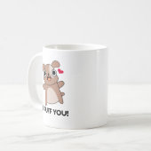 アイラフユーユーおもしろい犬パン コーヒーマグカップ (正面左)