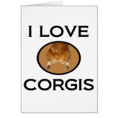 アイラブおもしろいコーギお尻カード (正面)