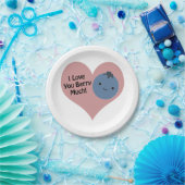 アイラブおもしろいユーベリーとても可愛いかわいいブルーベリー ペーパープレート (パーティー)