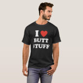 アイラブお尻物おもしろい引用文 Tシャツ (正面フル)