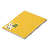 アイラブお洒落セーターウェザー水玉模様金ゴールド ノートパッド (回転)