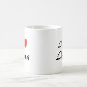 アイラブアイオワハートタイポグラフィコーヒーマグ コーヒーマグカップ (中央)