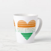 アイラブアイボリーコーストコートコートコートコートジボワールハート カフェラテマグ (右アングル)