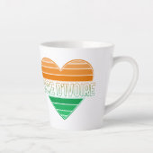 アイラブアイボリーコーストコートコートコートコートジボワールハート カフェラテマグ (右)