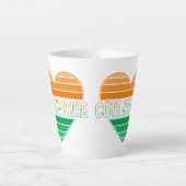 アイラブアイボリーコーストコートコートコートコートジボワールハート カフェラテマグ (正面)