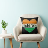 アイラブアイボリーコーストコートコートコートコートジボワールハート クッション (椅子)