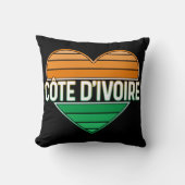 アイラブアイボリーコーストコートコートコートコートジボワールハート クッション (正面)