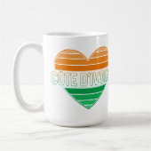 アイラブアイボリーコーストコートコートコートコートジボワールハート コーヒーマグカップ (左)
