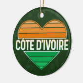 アイラブアイボリーコーストコートコートコートコートジボワールハート セラミックオーナメント (左)