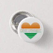 アイラブアイボリーコーストコートコートコートコートジボワールハート 缶バッジ (正面&裏面)