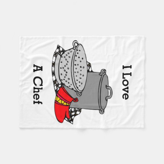 アイラブアシェフ料理ポットフリースブランケット フリースブランケット (正面(横))