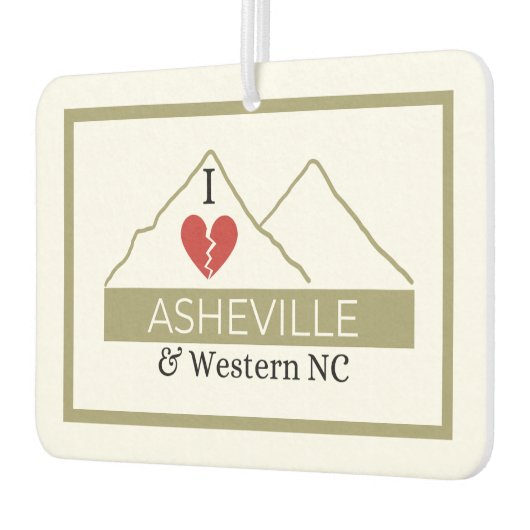 アイラブアシェヴィル&ウェスタンNCエアーフレッシュナー カーエアーフレッシュナー (左)