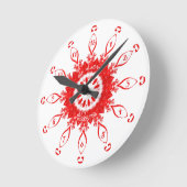 アイラブアラバマレッド ラウンド壁時計 (傾斜)