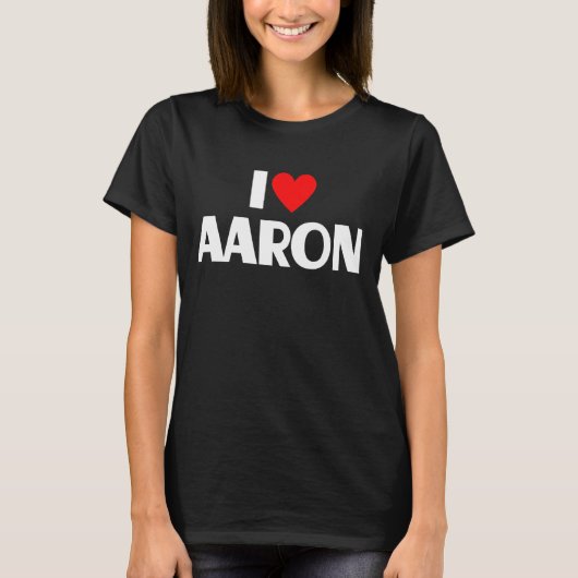 アイラブアーロンIハートアーロン Tシャツ (正面)