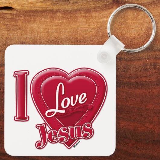 アイラブイエス赤いハート キーホルダー (裏面)