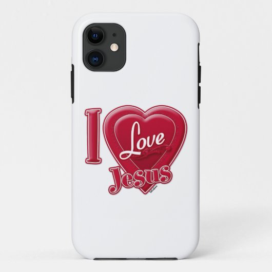 アイラブイエス赤いハート Case-Mate iPhoneケース (裏面)